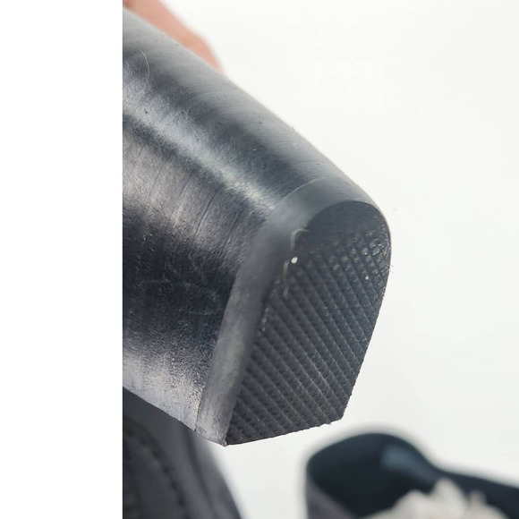 B.O.C. Slip On Black Leather Mule Stacked Heel Size 9 40.5 - Picture 6 of 7